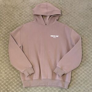 Women’s White Fox Hoodie - Taupe